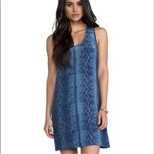 Joie Navy Serpent Pattern Mini Dress XS